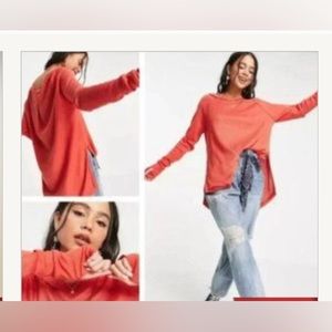 Free people we the free Snowy thermal top in Heatwave Rib knit size XS